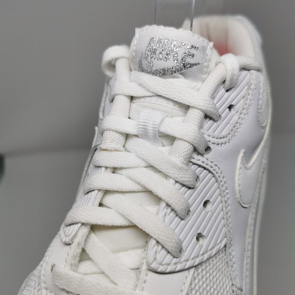 Nike Air Max 90 Premium White Athletic Sneakers - Picture 7 of 14